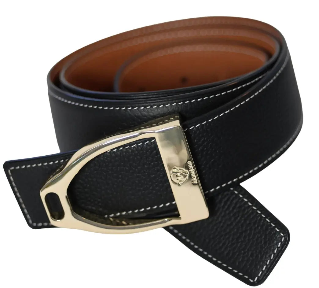 Mane Jane Reversible Belt #color _Black | Chestnut