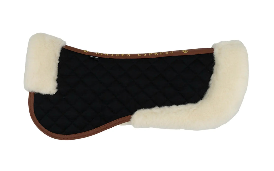 Merino Wool Fleece Half Pads -White & Black 16 Cypress