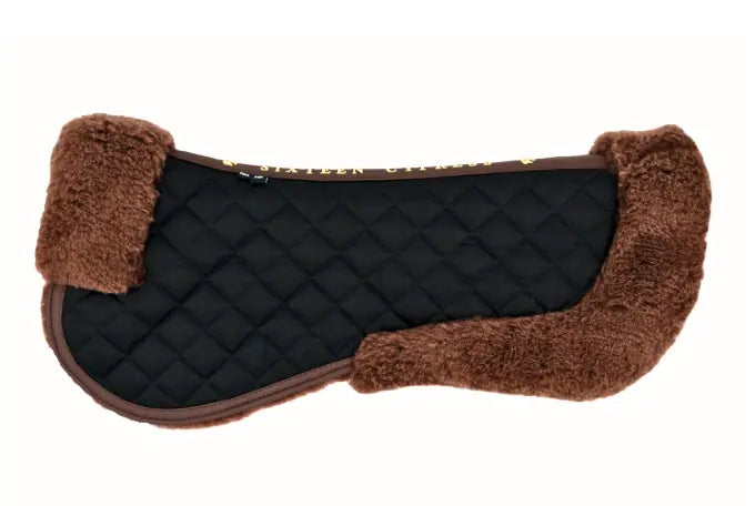 Merino Wool Fleece Half Pads -White & Black 16 Cypress