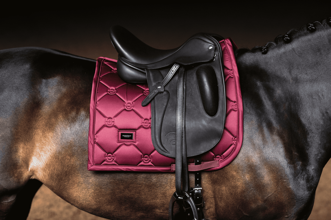 Equestrian Stockholm Satin Classic Dressage Pad - Merlot