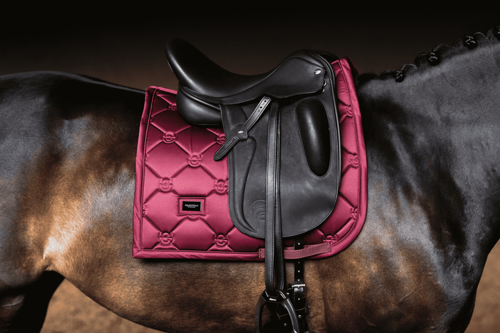 Equestrian Stockholm Satin Classic Dressage Pad - Merlot