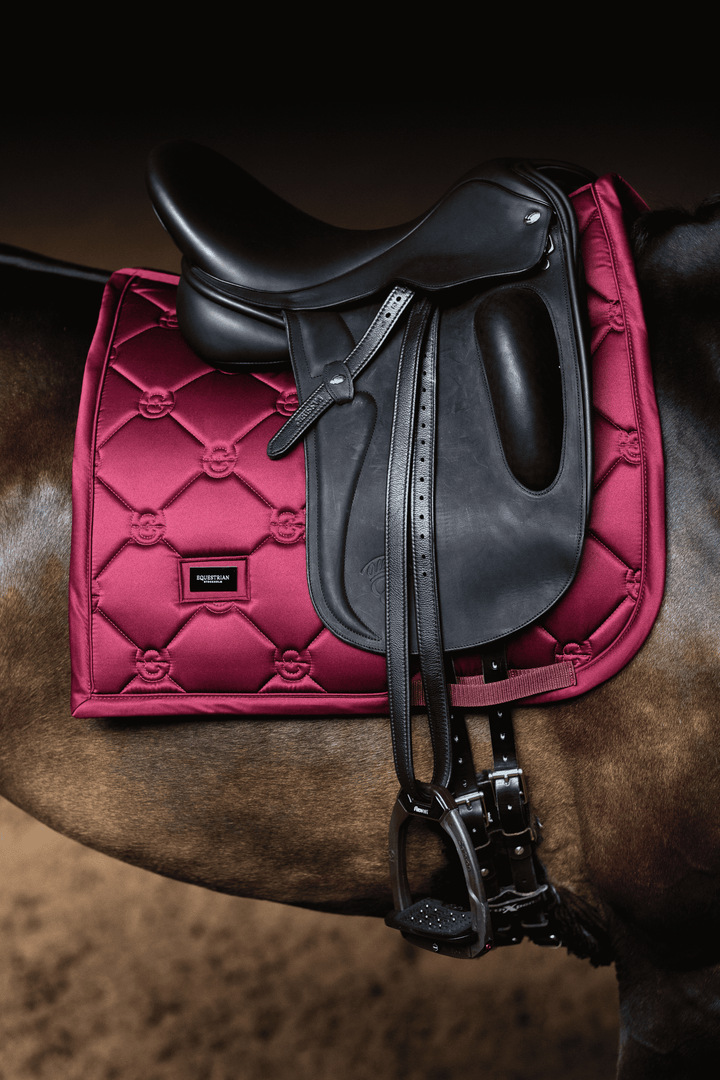 Equestrian Stockholm Satin Classic Dressage Pad - Merlot