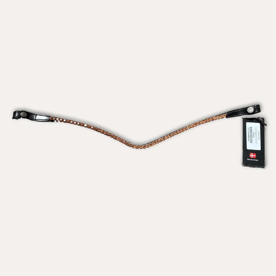 Montar Fair Rosegold Crystal Browband - With Snap on off Montar