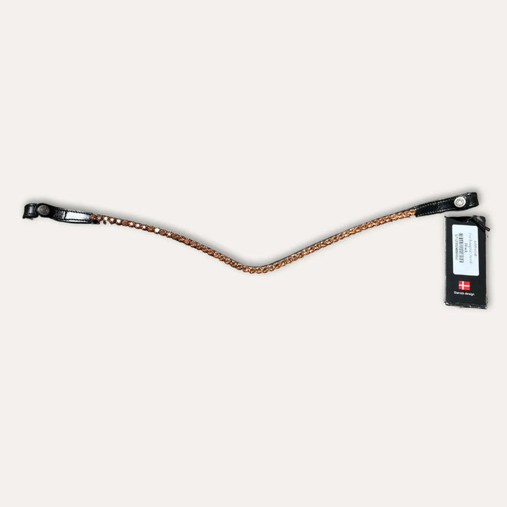 Montar Fair Rosegold Crystal Browband - With Snap on off Montar