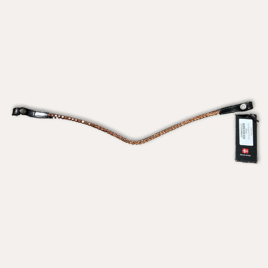 Montar Fair Rosegold Crystal Browband - With Snap on off Montar