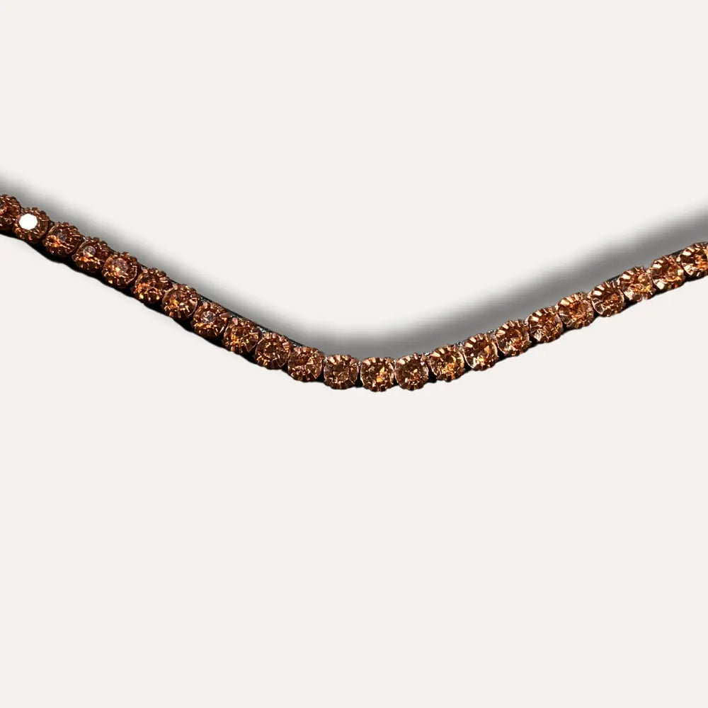 Montar Fair Rosegold Crystal Browband - With Snap on off Montar
