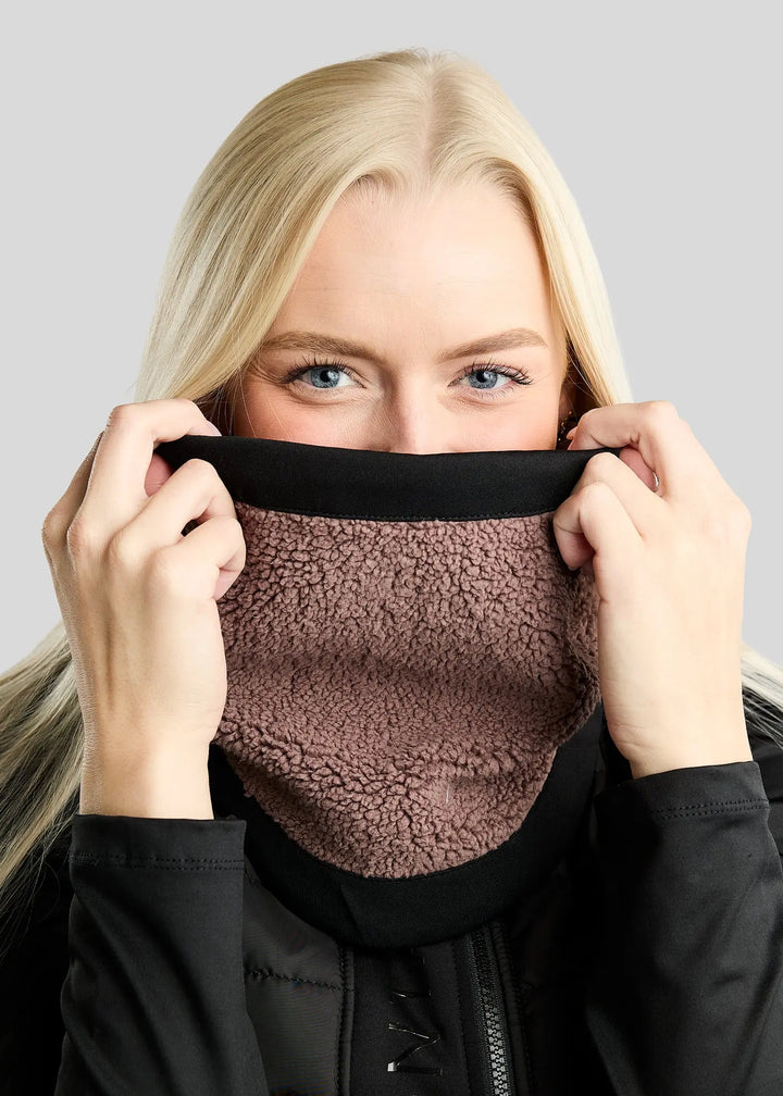 Montar MoEbba Teddy Fleece Collar - Nougat Brown