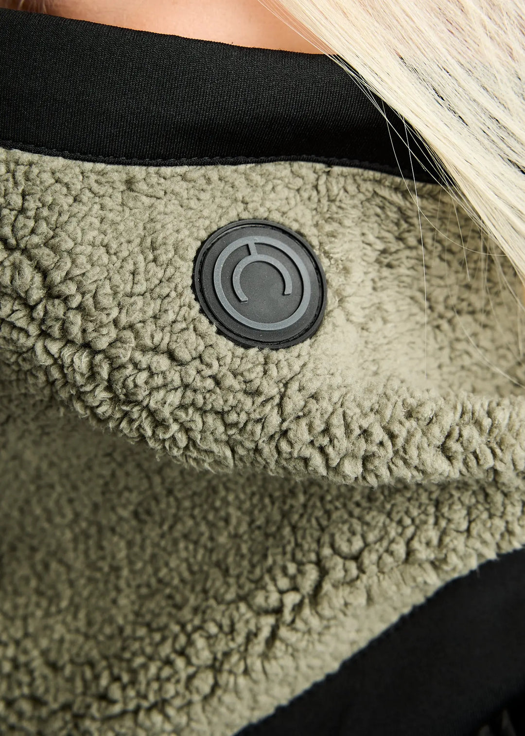 Montar MoEbba Teddy Fleece Collar - Dusty Green