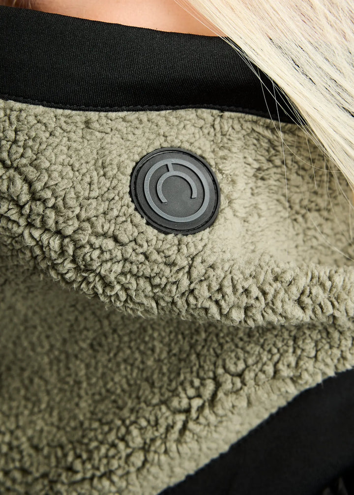 Montar MoEbba Teddy Fleece Collar - Dusty Green