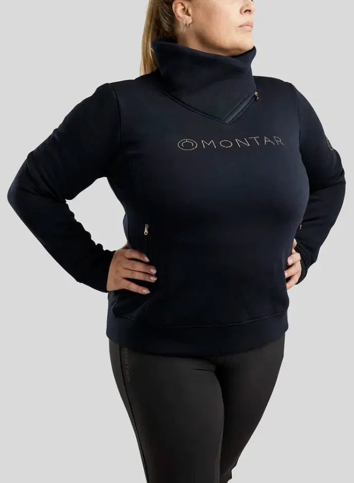 Montar MoNaja Rosegold Pullover with Tulip Zip Collar - M - 3X Montar