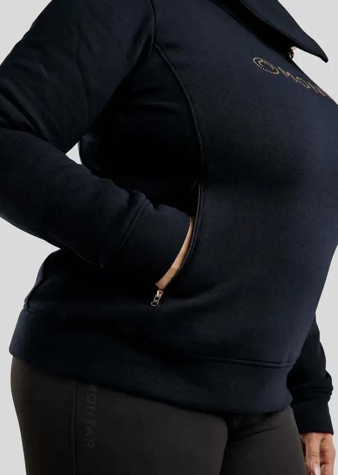 Montar MoNaja Rosegold Pullover with Tulip Zip Collar - M - 3X Montar