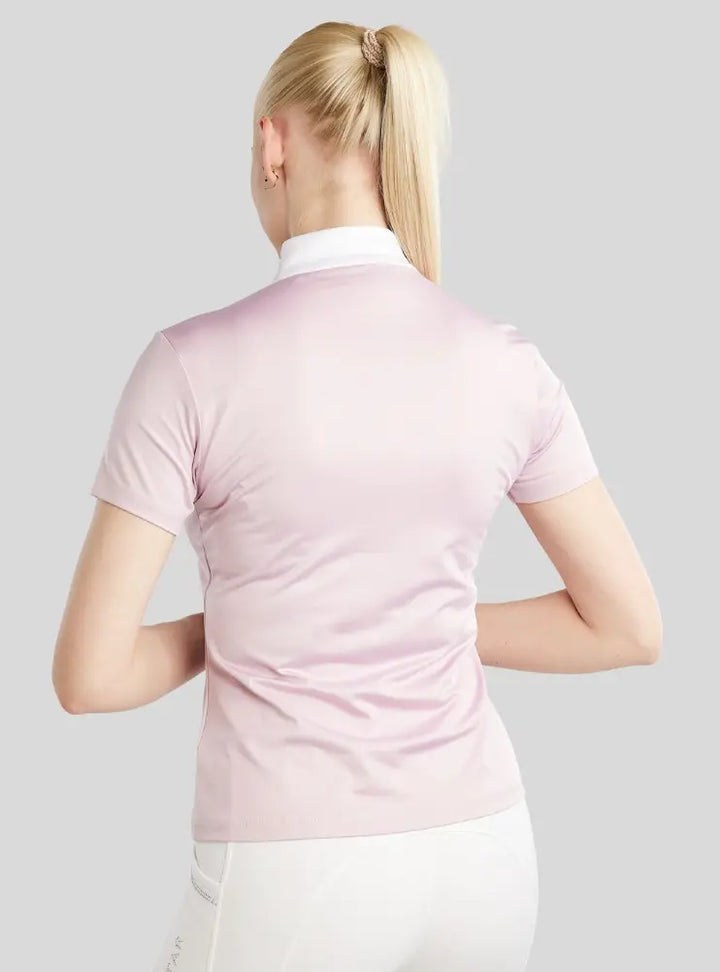 Montar MoSparkle Short sleeve Show Shirt with Champagne Crystals Montar