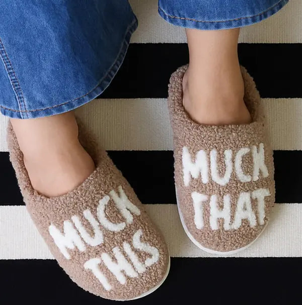 Muck This & That Fuzzy Slippers Slip Ons Dreamers & Schemers