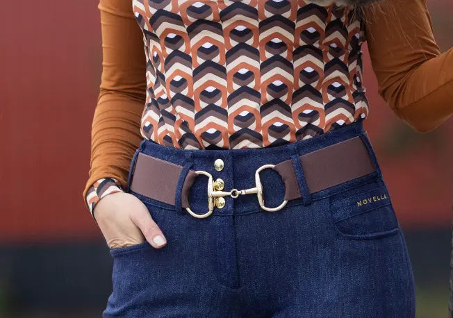 Novella 1.5" - 2" Gold Snaffle Adjustable Belts Novella