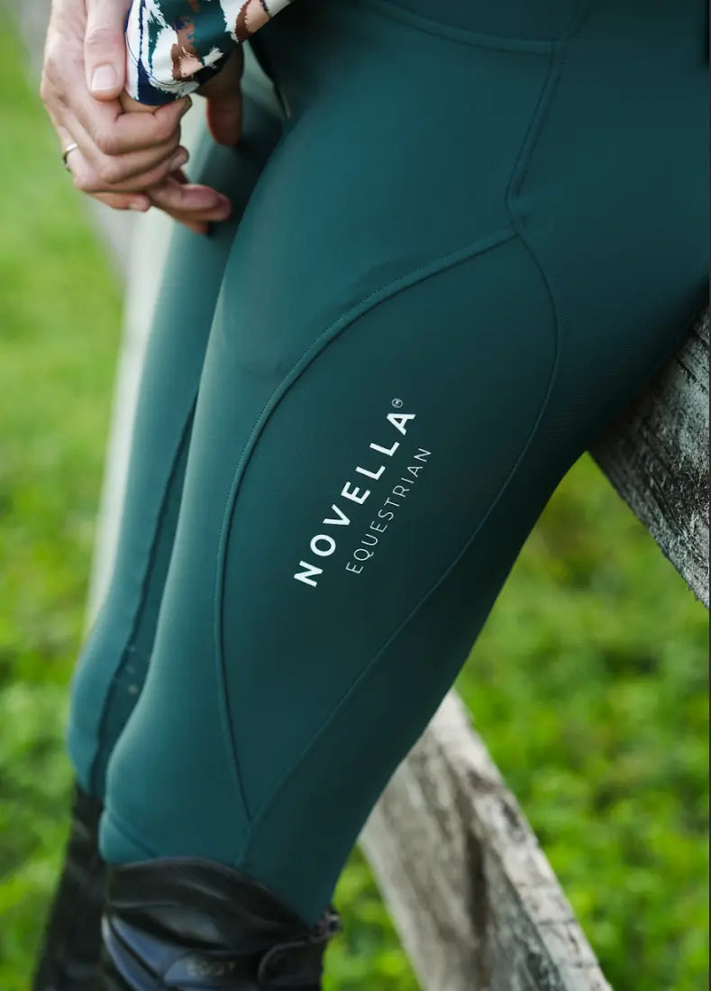 Novella Always Fits Silicone Full Seat Breeches#color_pine-green