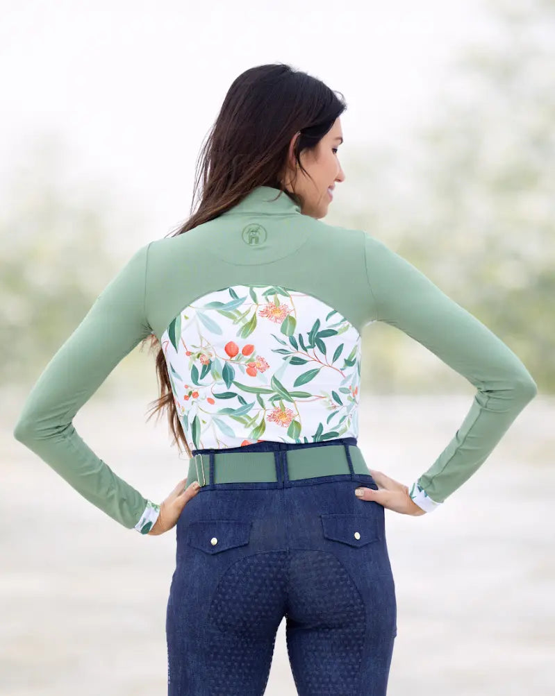 Novella Equestrian Peaches 1/4 Zip Long Sleeve Novella