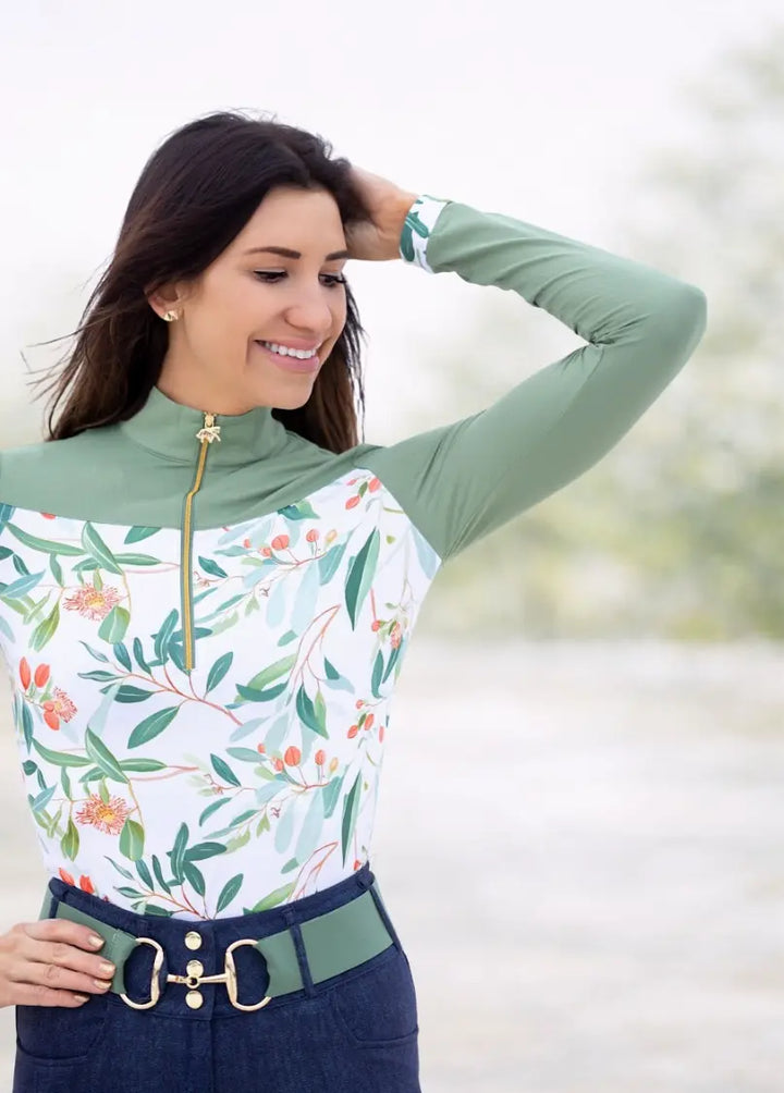 Novella Equestrian Peaches 1/4 Zip Long Sleeve Novella