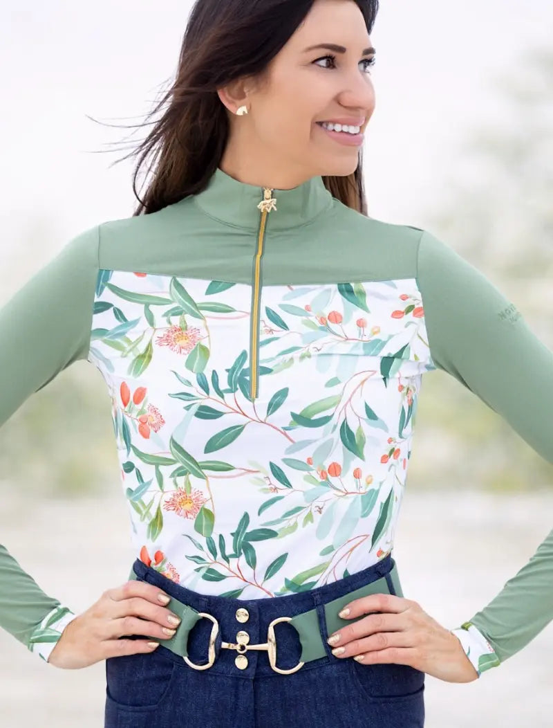 Novella Equestrian Peaches 1/4 Zip Long Sleeve Novella