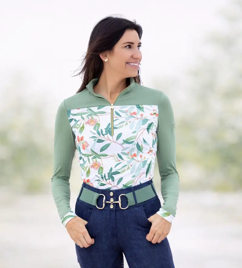 Novella Equestrian Peaches 1/4 Zip Long Sleeve Novella