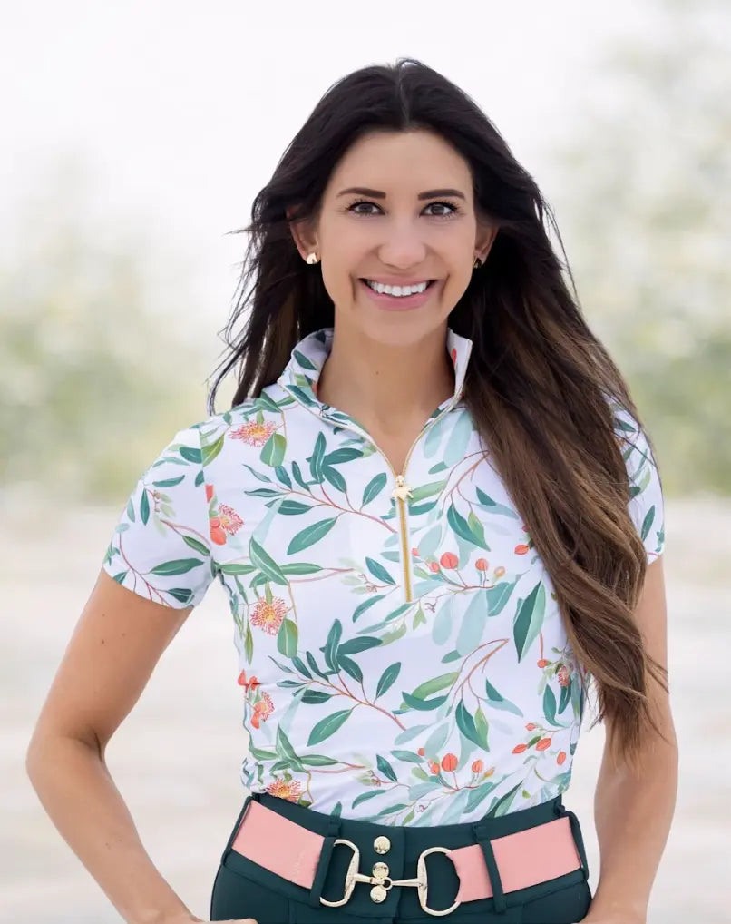 Novella Equestrian Peaches 1/4 Zip Short Sleeve Novella