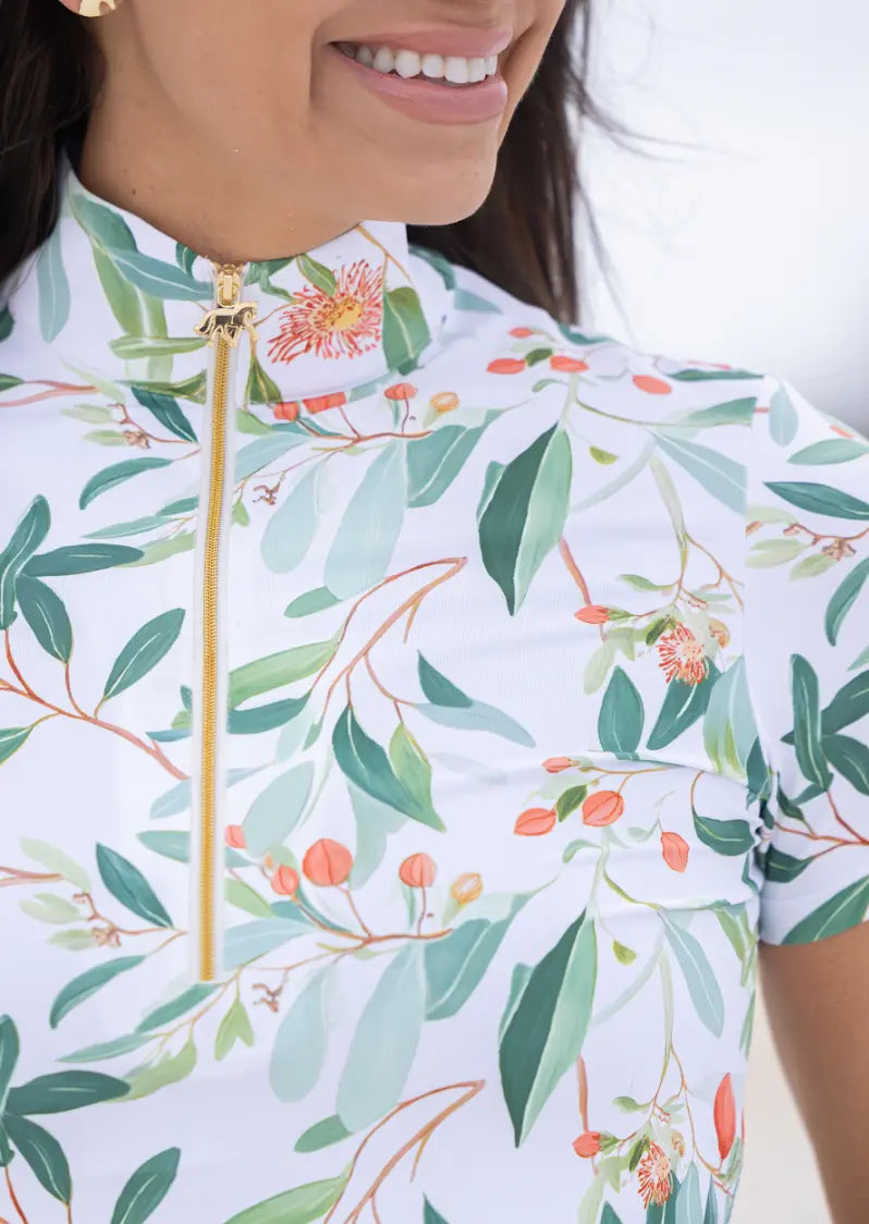 Novella Equestrian Peaches 1/4 Zip Short Sleeve Novella