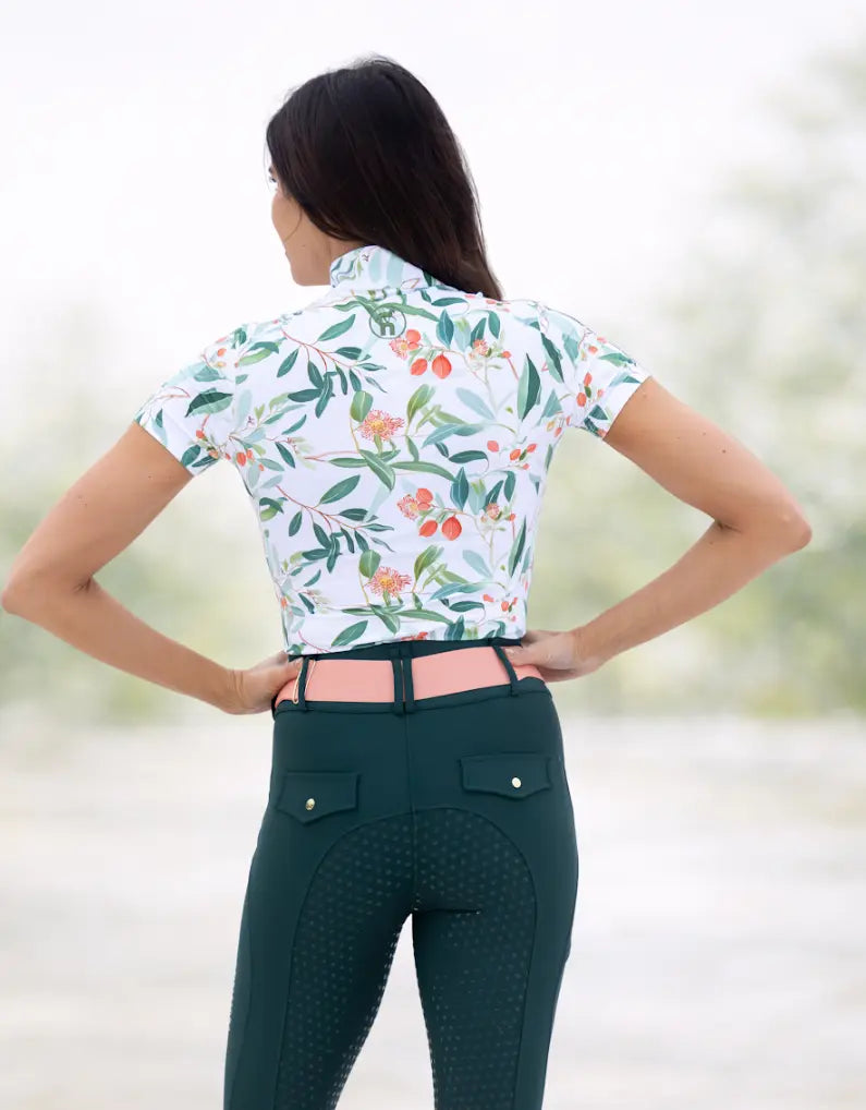Novella Equestrian Peaches 1/4 Zip Short Sleeve Novella