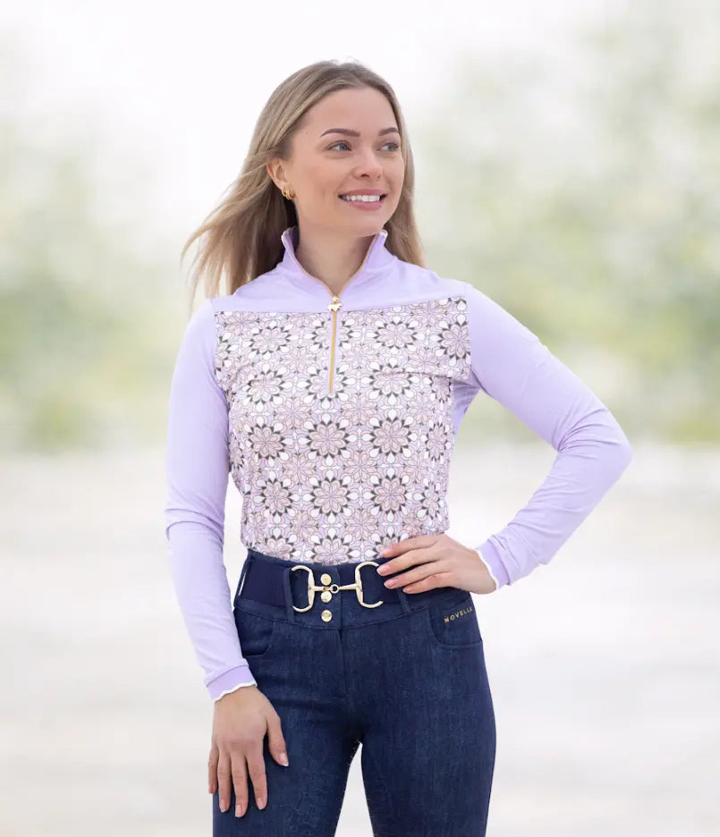 Novella Equestrian The Faith Lilac 1/4 Zip Long Sleeve Novella