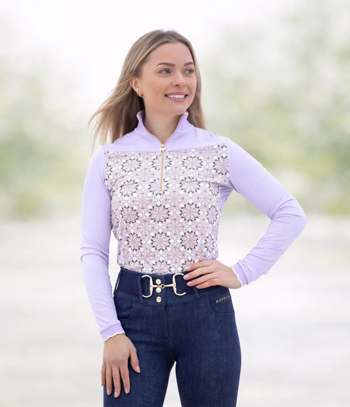 Novella Equestrian The Faith Lilac 1/4 Zip Long Sleeve Novella
