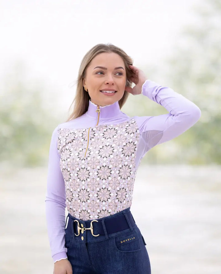 Novella Equestrian The Faith Lilac 1/4 Zip Long Sleeve Novella