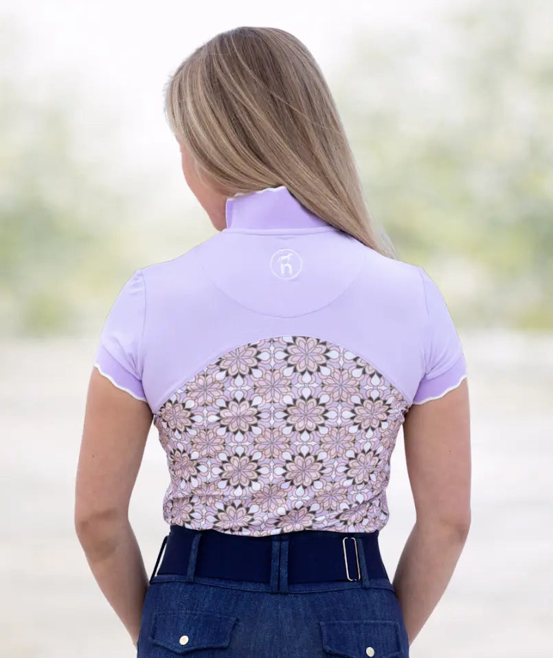 Novella Equestrian The Faith Lilac 1/4 Zip Short Sleeve Novella