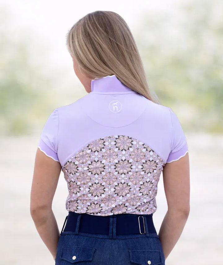 Novella Equestrian The Faith Lilac 1/4 Zip Short Sleeve Novella