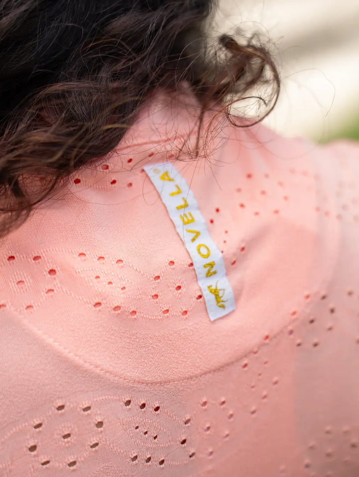 Novella Eyelet Cool Fit Melon Short Sleeve Novella