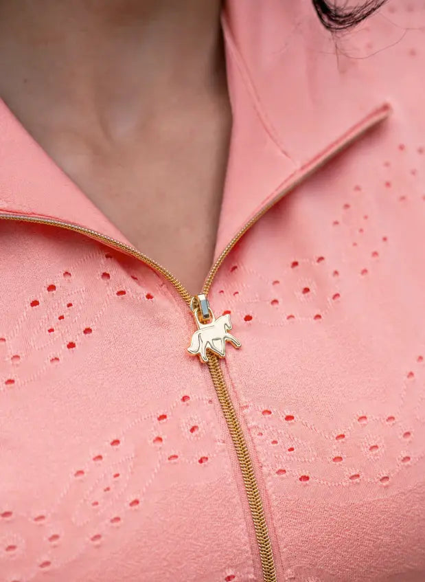 Novella Eyelet Cool Fit Melon Short Sleeve