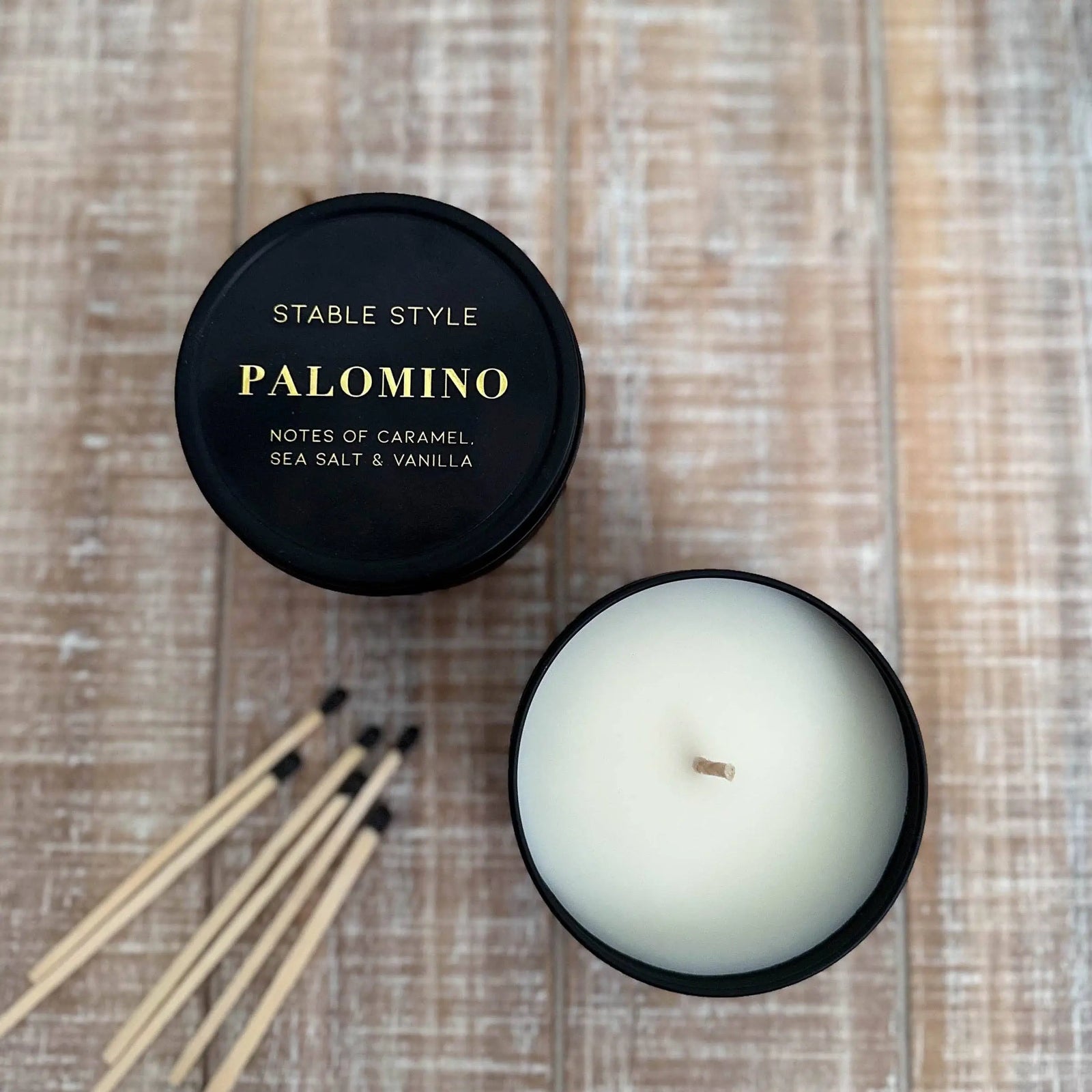 Palomino Soy Wax Seasonal Candle Tin Stable Style
