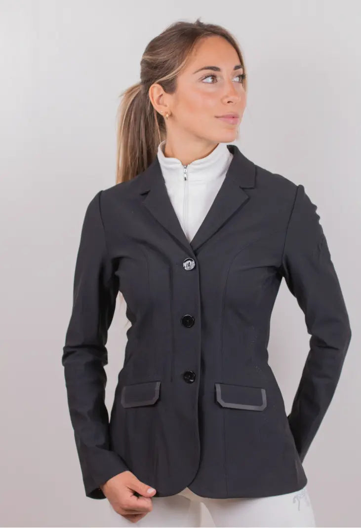 Pénélope Calistus Black Hunter Show Coat (Air Vest Compatible) Penelope