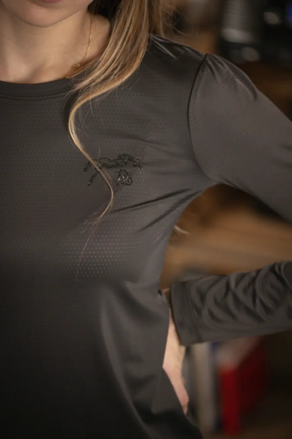 Pénélope Techty Long Sleeve Perforated Tee Penelope