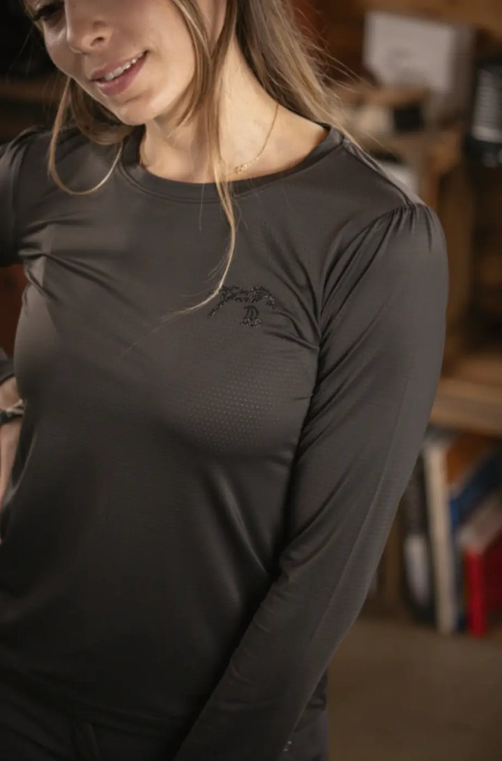 Pénélope Techty Long Sleeve Perforated Tee Penelope