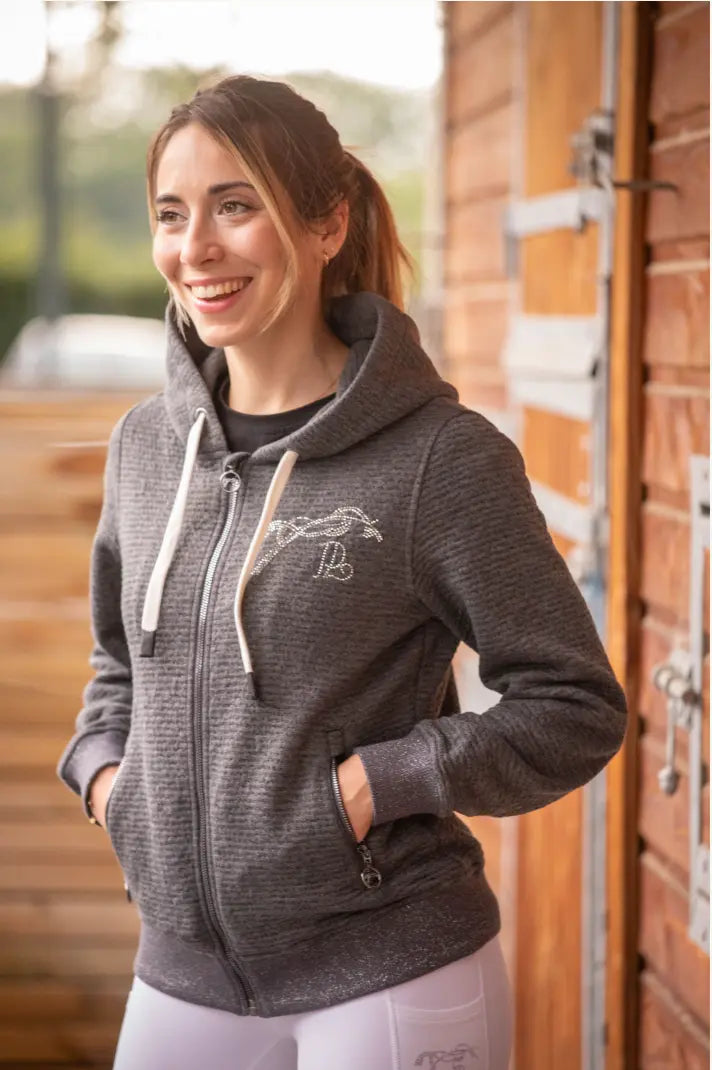 Pénélope Tressy Flock Zip Hooded Jacket Penelope