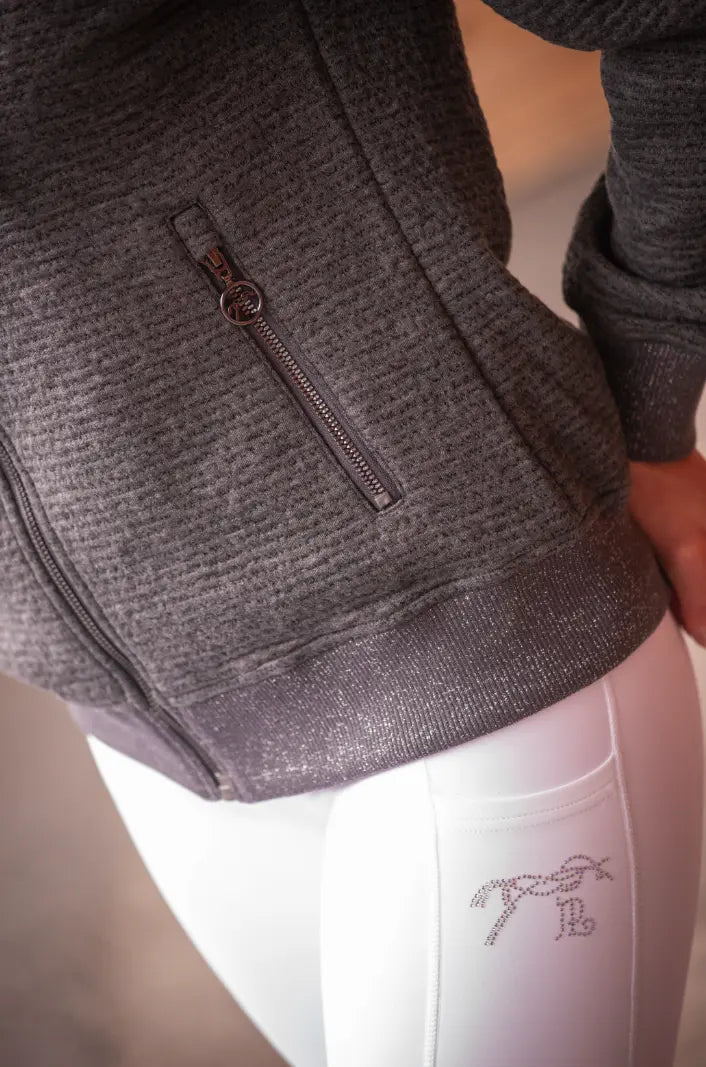 Pénélope Tressy Flock Zip Hooded Jacket Penelope