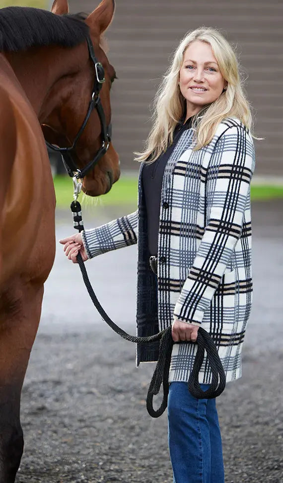 Plaid Sweater Jacket Kerrits
