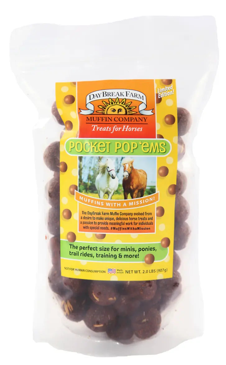 Pocket Pop 'Ems Mini Horse Training Treats Daybreak Farms