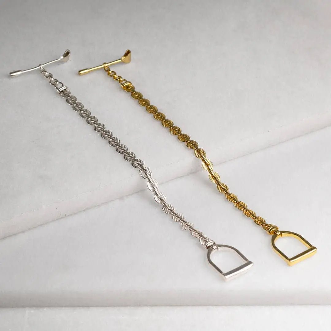 Portia T-Bar No Tarnish Horseshoe Bracelet in Gold URBAN-EQUESTRIAN