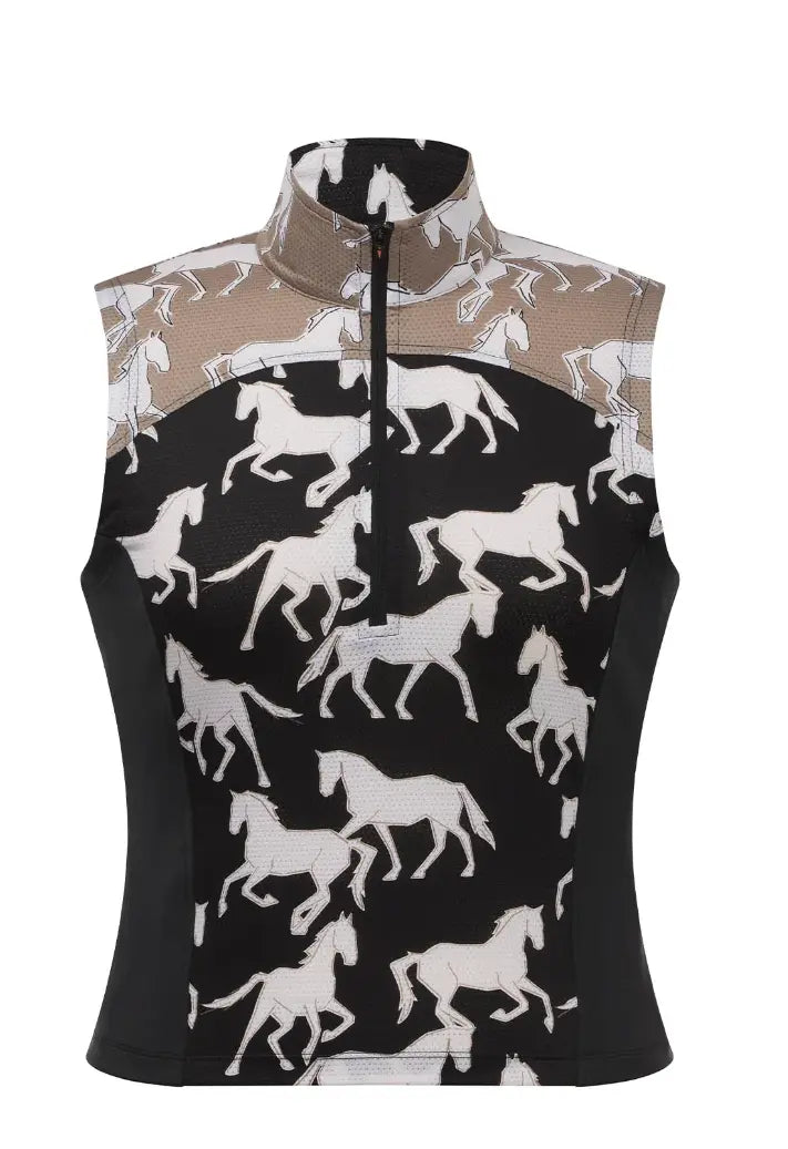 Print Mix Sleeveless Top - Equine Studies Kerrits