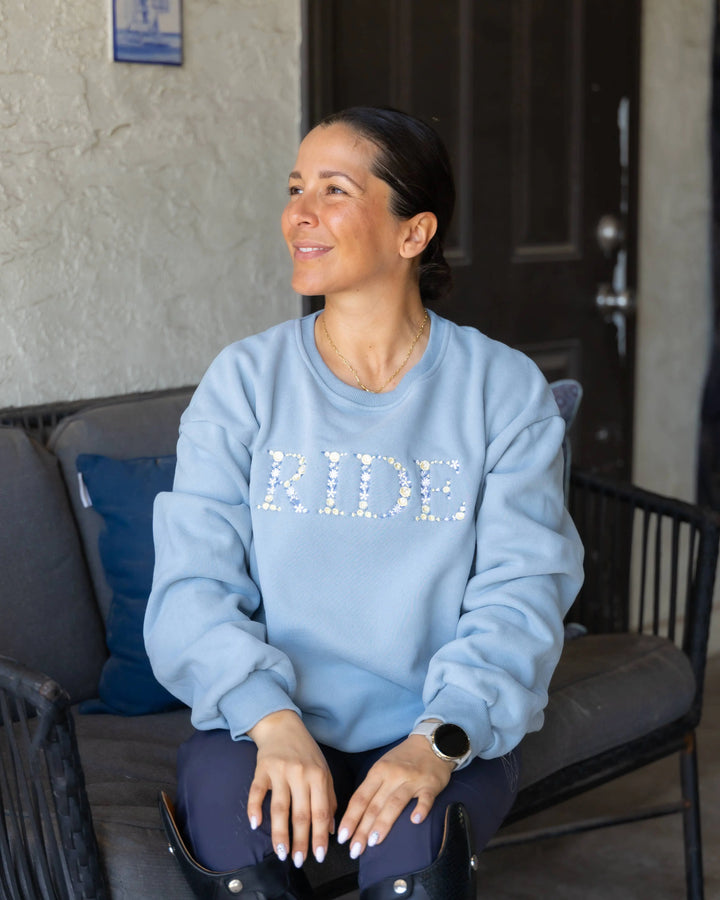 RIDE - Sky Blue Equestrian Sweatshirt ELLANY