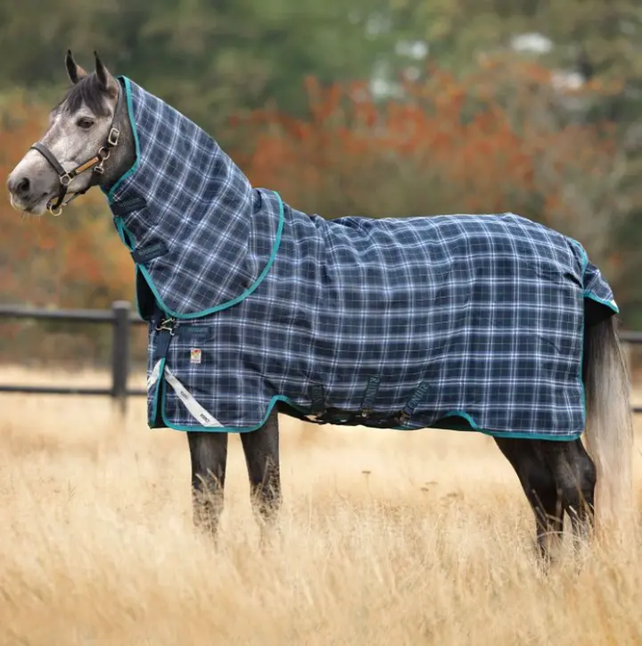 Rhino Plus Turnout Sheet with Detachable Neck Hood (0g -450g fill options) Horseware