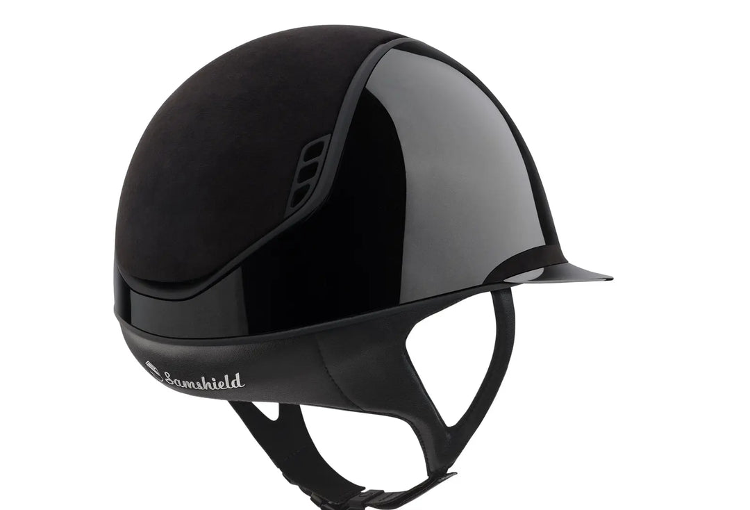 Samshield Miss Shield Shadowmatt 2.0 Alcantra Front and Band Helmet ALL BLACK