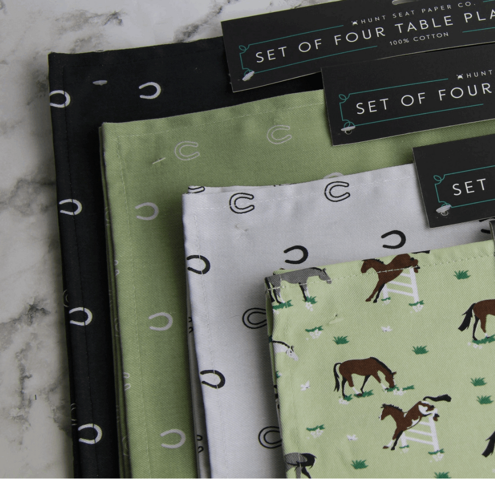 Set of Four (4) Equestrian Placemats