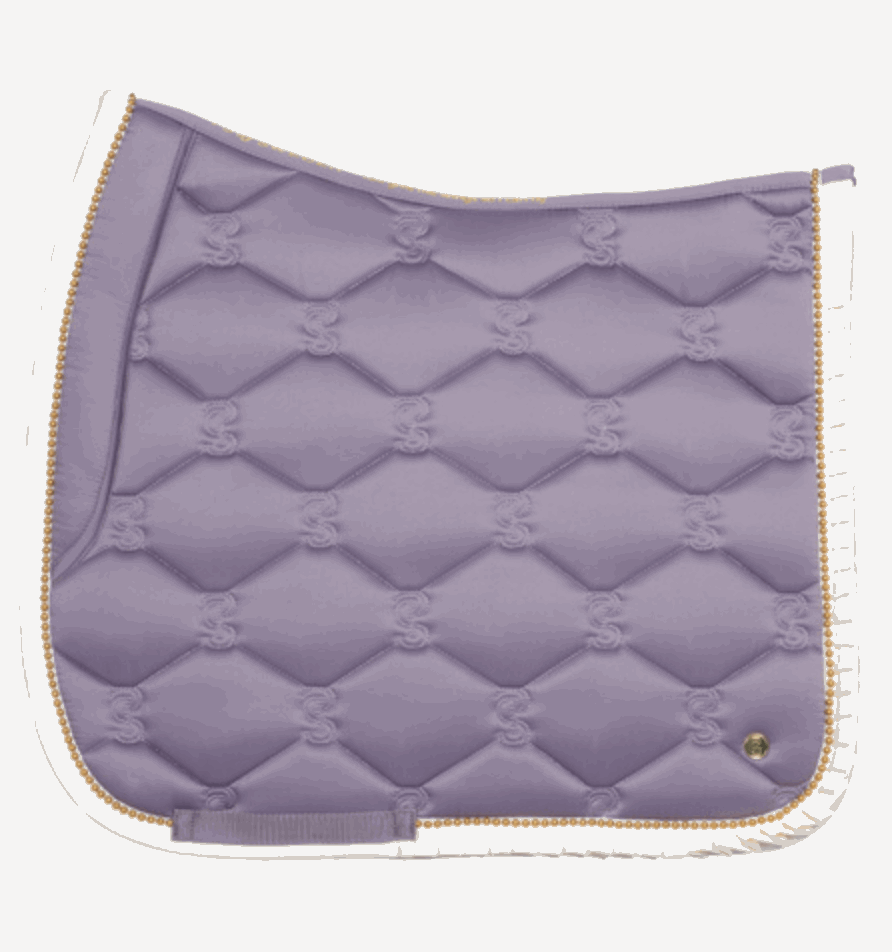 PS of Sweden Pearl Ruffle Dressage Pad#color_lavender-grey