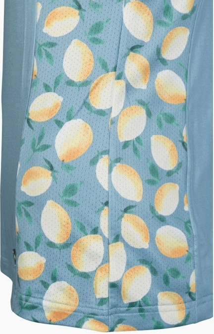 Austin Lemon Print Mesh Quarter Zip Short Sleeve