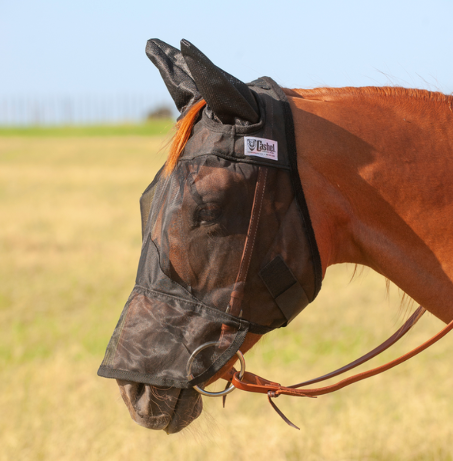 Quiet Ride Long Nose Fly Mask with Ears